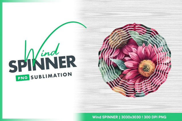 Watercolor Night Scene with Full Moon Flowers and Stars Wind Spinner Round Png Sublimation Regulrcrative 