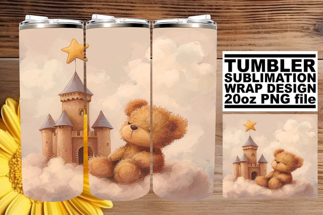 Watercolor Nursery Theme Tumbler Wrap - Adorable Delights Sublimation afrosvg 