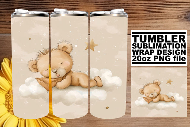 Watercolor Nursery Theme Tumbler Wrap - Sweet Childhood Sublimation afrosvg 