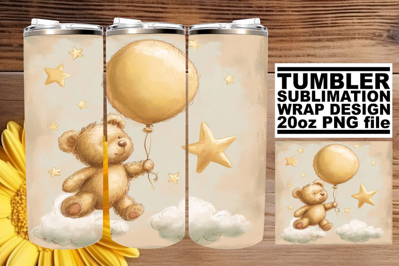 Watercolor Nursery Tumbler Theme for Cups Sublimation afrosvg 