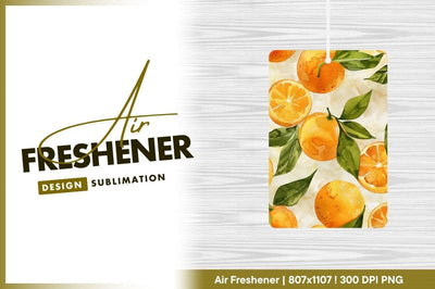 Watercolor Oranges with Green Leaves on a Light Beige Background Pattern Sublimation Regulrcrative 