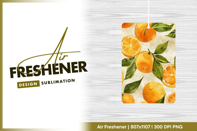 Watercolor Oranges with Green Leaves on a Light Beige Background Pattern Sublimation Regulrcrative 