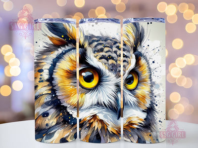 Watercolor Owl 20oz Tumbler Wrap Sublimation Design, Straight Tapered Tumbler Wrap, Cute Owl Tumbler Png, Instant Digital Download Sublimation SvggirlplusArt 