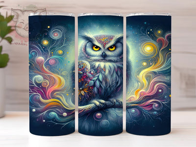 Watercolor Owl Vibrant 20oz Tumbler Png, Straight & Tapered Tumbler Png, Owl Tumbler Png, Digital Download PNG Sublimation Lara' s Designs 