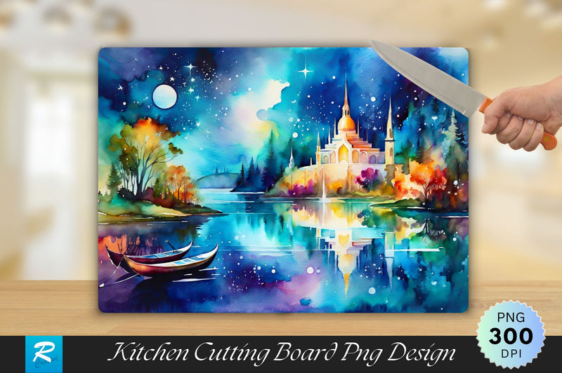 Watercolor Painting Cutting Board Sublimation Regulrcrative 