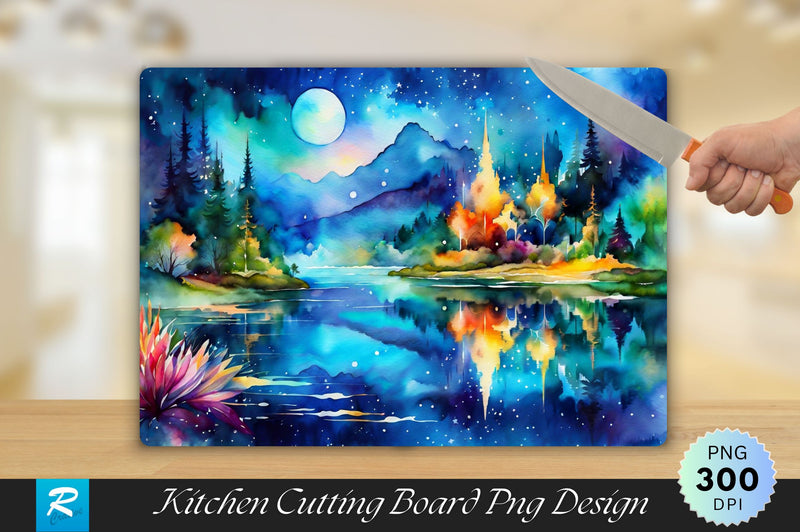 Watercolor Painting Cutting Board Sublimation Regulrcrative 