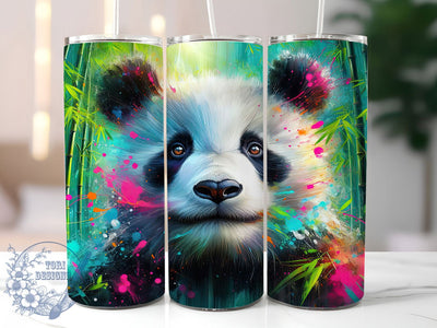 Watercolor Panda Valentine Tumbler, Cute Panda Tumbler, 20oz Tumbler Wrap, Sublimation Design, Animal Lover Gift, Watercolor Panda Valentine, Adorable Pet Wrap Sublimation ToriDesigns 