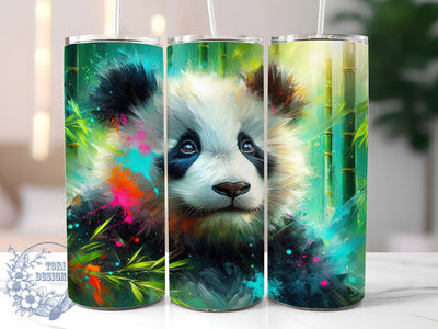 Watercolor Panda Valentine Tumbler, Cute Panda Tumbler, 20oz Tumbler Wrap, Sublimation Design, Animal Lover Gift, Watercolor Panda Valentine, Adorable Pet Wrap Sublimation ToriDesigns 