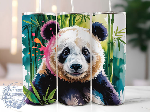 Watercolor Panda Valentine Tumbler, Cute Panda Tumbler, 20oz Tumbler Wrap, Sublimation Design, Animal Lover Gift, Watercolor Panda Valentine, Adorable Pet Wrap Sublimation ToriDesigns 