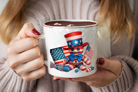 Watercolor Patriotic Voodoo Doll Sublimation Clipart Bundle Sublimation SVGArt 