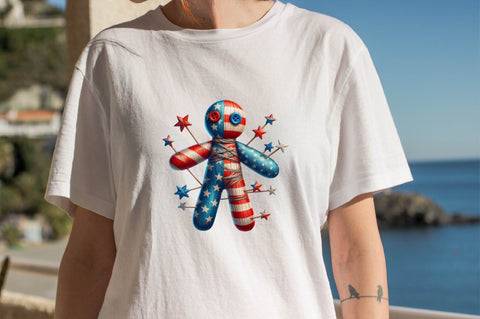 Watercolor Patriotic Voodoo Doll Sublimation Clipart Bundle Sublimation SVGArt 