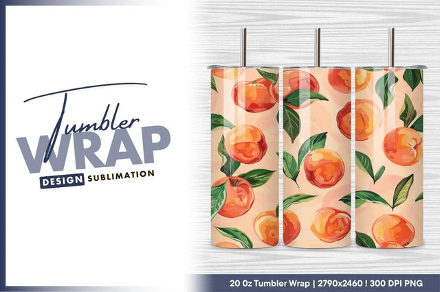 Watercolor Peaches Seamless Pattern For Backgrounds Sublimation Regulrcrative 