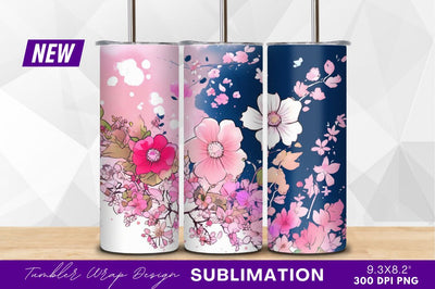 Watercolor pink floral arrangement on dark blue Sublimation Regulrcrative 