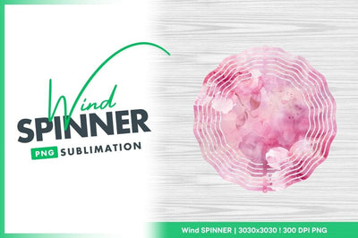 Watercolor pink floral background wind spinner round png Sublimation Regulrcrative 