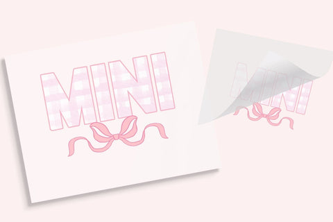 Watercolor Pink Gingham Mini DTF Transfer Physical So Fontsy T-Shirt Iron-On Transfer Shop 4x4