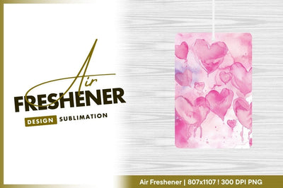 Watercolor pink hearts artistic background pattern Sublimation Regulrcrative 