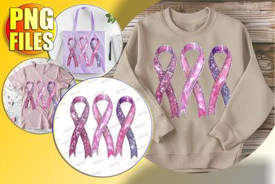 Watercolor Pink Ribbon Breast Cancer Clipart Sublimation afrosvg 