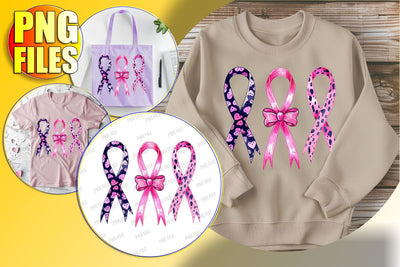 Watercolor Pink Ribbon PNG Clipart Sublimation afrosvg 