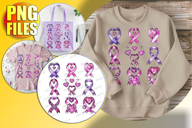 Watercolor Pink Ribbon PNG Sublimation Clipart Sublimation afrosvg 
