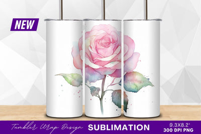 Watercolor pink rose flower clipart png Sublimation Regulrcrative 