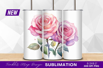 Watercolor pink roses clipart elegant floral arrangement Sublimation Regulrcrative 