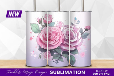 Watercolor pink roses clipart floral arrangement Sublimation Regulrcrative 