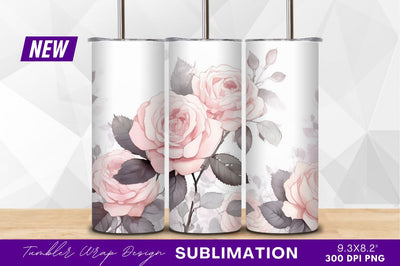 Watercolor pink roses floral clipart png Sublimation Regulrcrative 