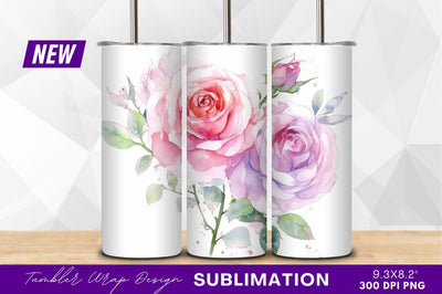 Watercolor pink roses floral clipart png Sublimation Regulrcrative 