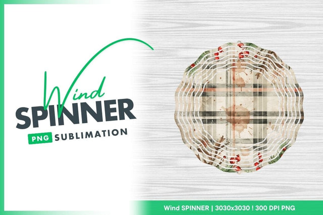 Watercolor plaid with berries and pine sprigs Sublimation Regulrcrative 
