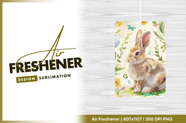 Watercolor rabbit among flowers easter design Sublimation Regulrcrative 