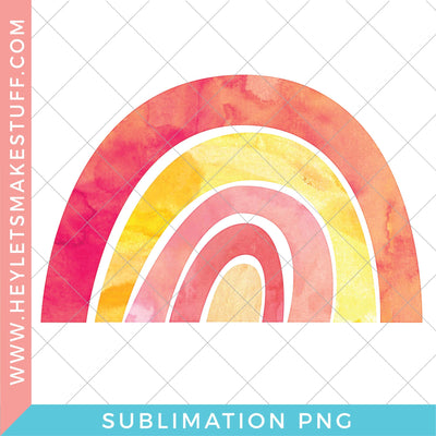 Watercolor Rainbow - Sublimation Sublimation Hey Let's Make Stuff 