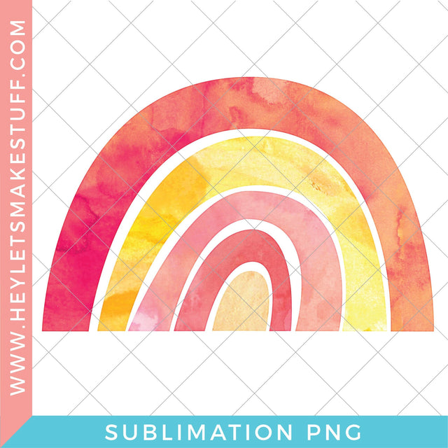 Watercolor Rainbow - Sublimation Sublimation Hey Let's Make Stuff 