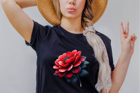 Watercolor Red Flowers Sublimation Clipart Sublimation SVGArt 