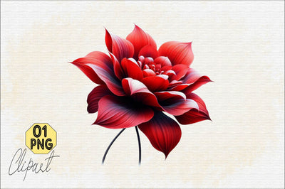 Watercolor Red Flowers Sublimation Clipart Sublimation SVGArt 