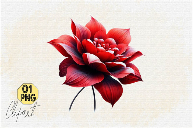 Watercolor Red Flowers Sublimation Clipart Sublimation SVGArt 