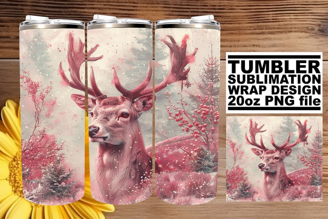 Watercolor Retro Christmas Design for Tumblers - Holiday 20oz Sublimation afrosvg 