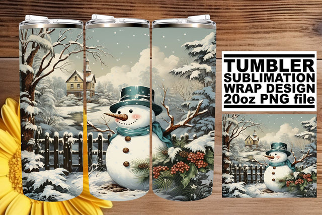 Watercolor Retro Christmas Tumbler Wrap - Holiday 20oz Clipart Sublimation afrosvg 