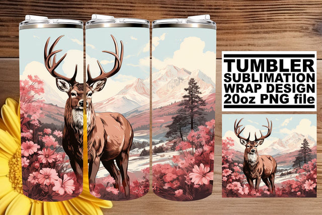 Watercolor Retro Christmas Wrap - Holiday Tumbler PNG Sublimation afrosvg 