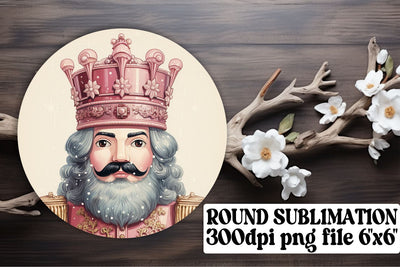 Watercolor Retro Round Keychain Design Christmas Holiday Sublimation afrosvg 