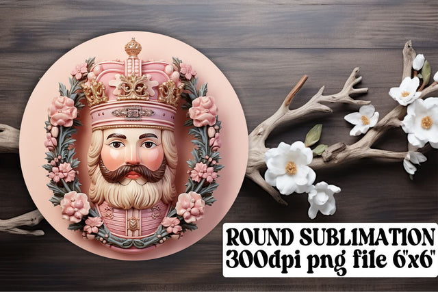 Watercolor Retro Round Keychain Design Christmas Sublimation afrosvg 