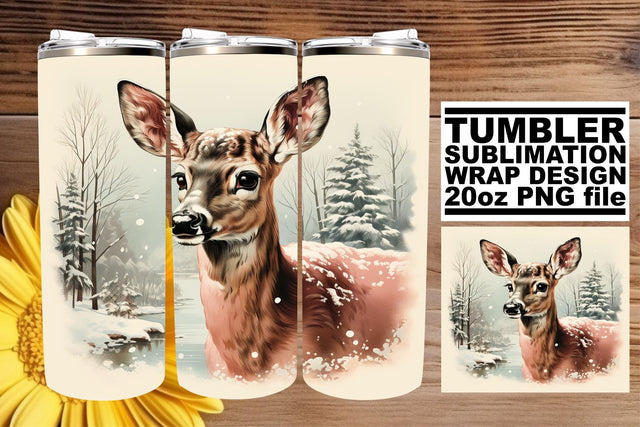 Watercolor Retro Tumbler Wrap - Christmas Holiday 20oz PNG Sublimation afrosvg 