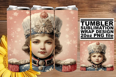 Watercolor Retro Tumbler Wrap - Christmas Holiday 20oz Sublimation afrosvg 