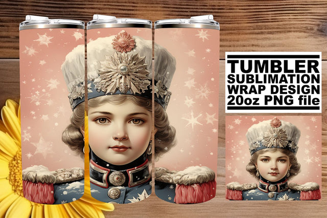 Watercolor Retro Tumbler Wrap - Christmas Holiday 20oz Sublimation afrosvg 