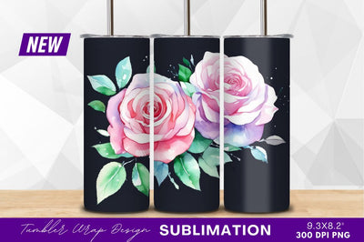 Watercolor roses clipart png on dark background Sublimation Regulrcrative 