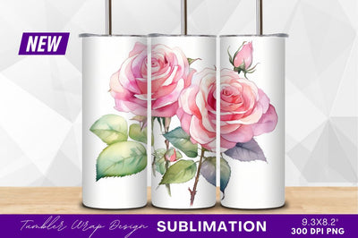 Watercolor roses floral illustration clipart png Sublimation Regulrcrative 