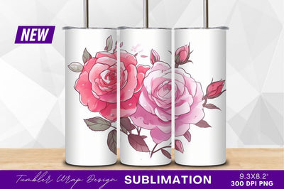 Watercolor roses illustration elegant floral arrangement Sublimation Regulrcrative 