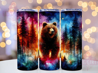 Watercolor Rustic Bear Tumbler Wrap, Alcohol Ink Tumbler Wrap, Wildlife Tumbler Design, 20oz Sublimation Wrap, Watercolor Bear Tumbler, Abstract Animal Tumbler, Rustic Nature Tumbler Sublimation SvggirlplusArt 