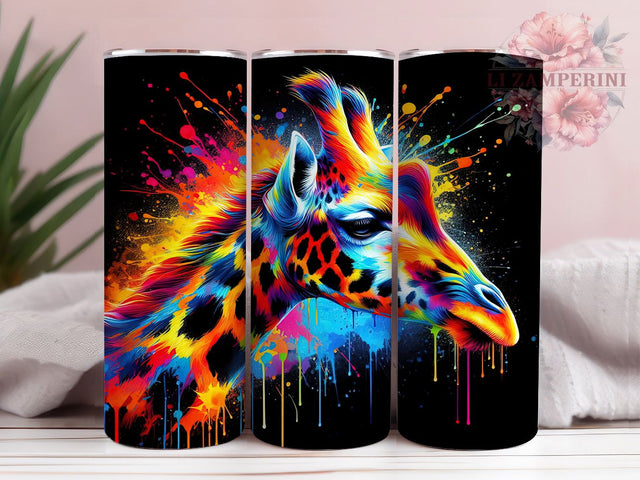 Watercolor Safari Giraffe Tumbler, Alcohol Ink Tumbler, Safari Tumbler Wrap, 20oz Sublimation Wrap, Watercolor Giraffe Tumbler, Animal Print Tumbler, Abstract Giraffe Design Sublimation Li Zamperini 