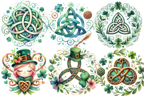 Watercolor Saint Patrick's Day Clipart Sublimation Rupkotha 