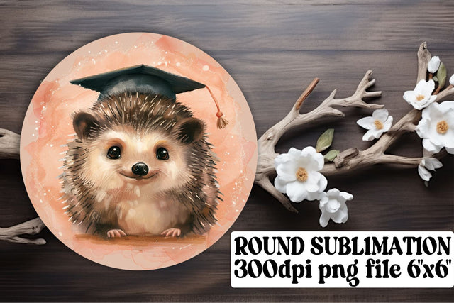 Watercolor School Animals Circle Sublimation Design keychain Sublimation afrosvg 